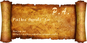 Palku Agnéta névjegykártya